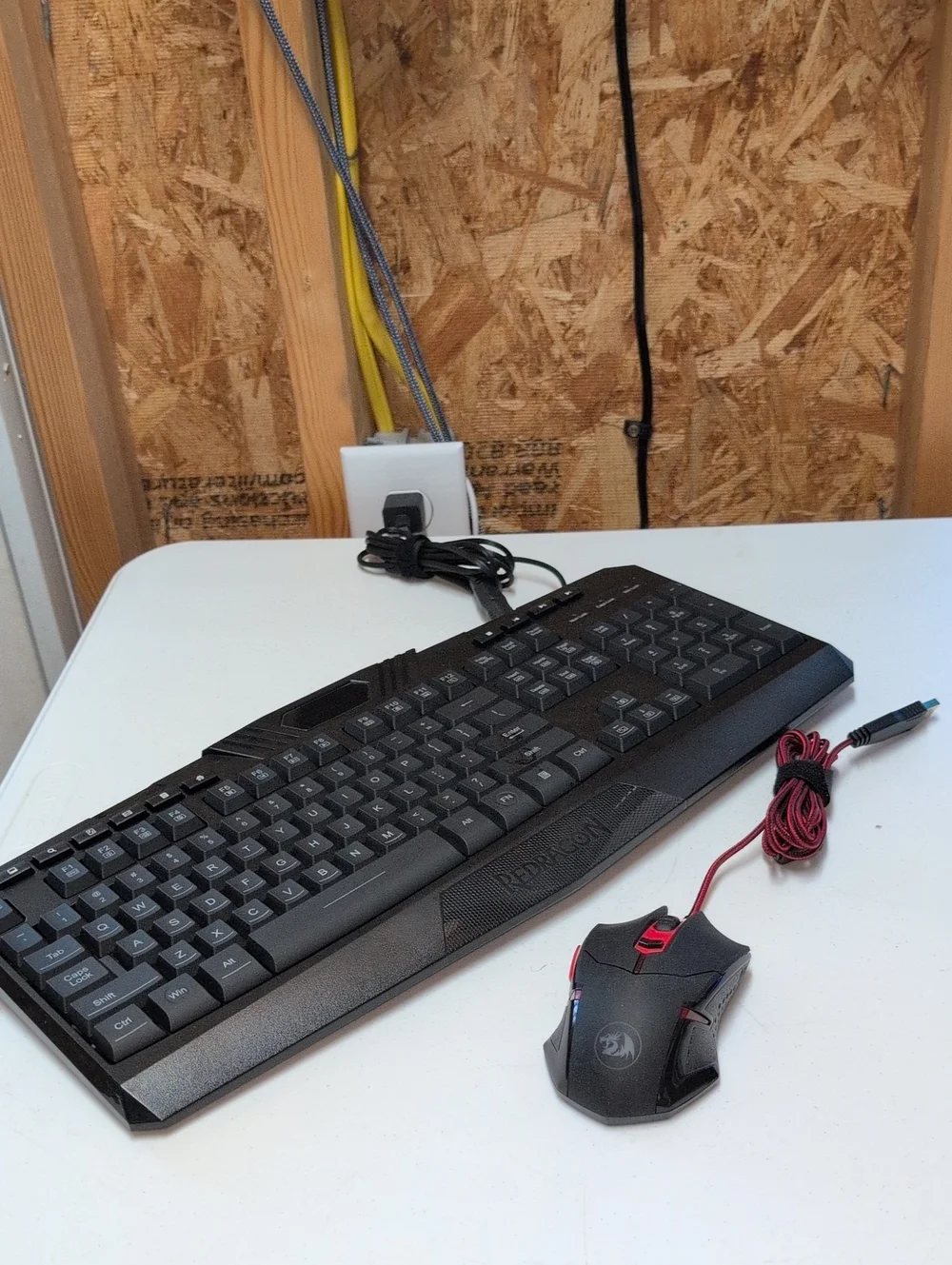 Red dragon Wired Black Keyboard with Black & Red Wired Gaming Mouse Combo. (95)